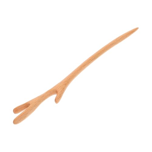 LRXIYODE Vintage Haarnadel aus Holz Dekorativer Chinesischer Haarstab mit Geschnitztem Hirschgeweih Motiv Langlebiger Haarschmuck für Damen Geeignet für Hochzeiten und Traditionelle von LRXIYODE