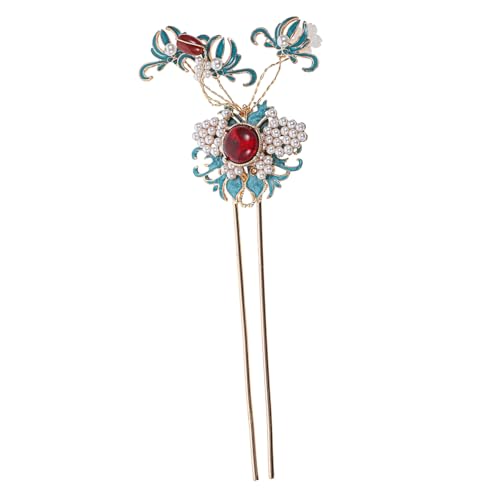 LRXIYODE Vintage Haarschmuck Frauen Perlen Haarnadel Retro Haarschmuck Zopfstab Elegant für Hochzeit Party Festliches Styling von LRXIYODE