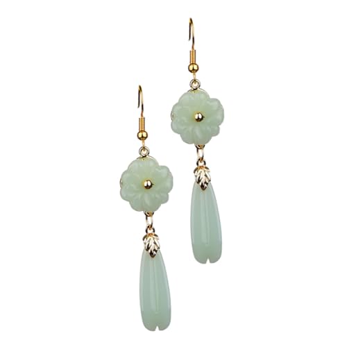 LRXIYODE Vintage Lange Ohrhänger Damen Ohrschmuck aus Hochwertigem Material Verstellbar und Langlebig Modisches Hellgrünes Design als für Alltagspartys Geeignet von LRXIYODE