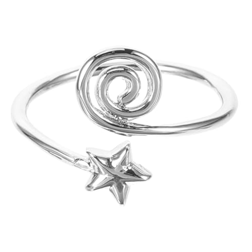 LRXIYODE Vintage Metall Zehenring für Damen Verstellbar Offener Stern Design Robust und Modisch für Strand und Themenpartys Kreativer Fußschmuck für Frauen von LRXIYODE