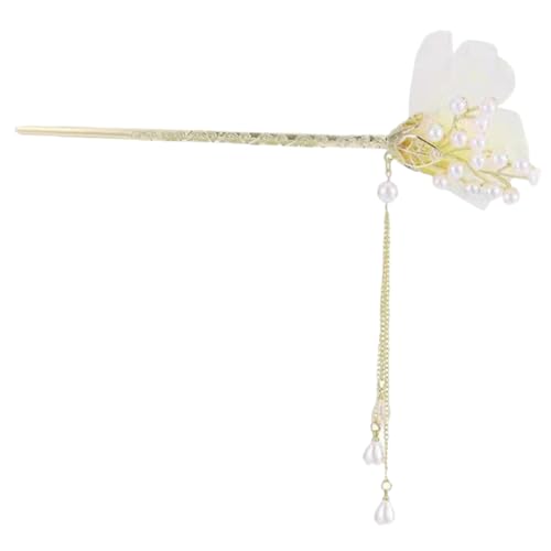 LRXIYODE Vintage Perlen Quasten Haarnadel Blumen Haarschmuck Damen Leichtes Alloy Haarstäbchen Chinesischer Stil Hochzeit Geburtstag Cosplay Accessoire von LRXIYODE