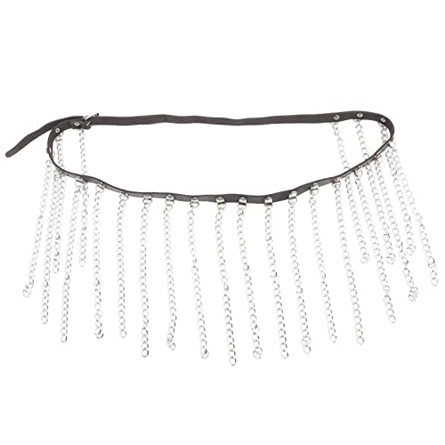LRXIYODE Vintage Punk Taillenkette mit Quasten Modischer Taillengürtel für Damen für Jeans und Röcke Strapazierfähige und Waist Chain Schwarz Quasten von LRXIYODE