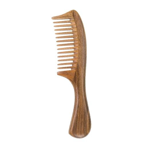 LRXIYODE Vintage Sandelholz Haarkamm Tragbarer Breiter Zahnkamm aus Holz für Damen Entspannende Massage und Sanftes Entwirren für Unterwegs Pflege von Haaren von LRXIYODE