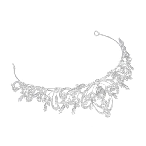 LRXIYODE Vintage Silber Tiara Crown mit Kristallbesatz Leichter Langlebiger Braut Haarschmuck für Hochzeit Verlobung und Festliche Anlässe Stilvolles Diadem für Damen von LRXIYODE