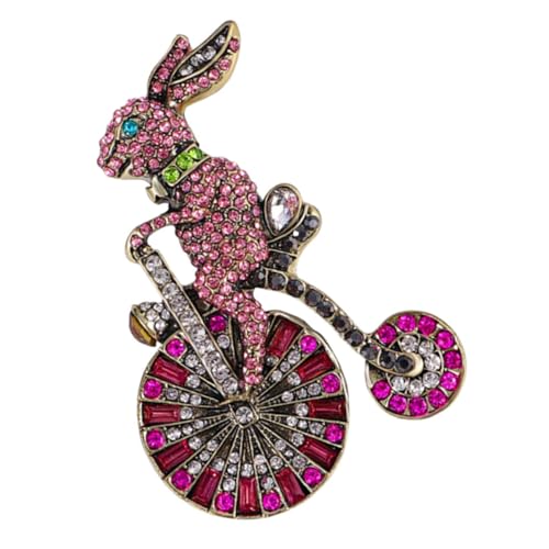 LRXIYODE Vintage Strass Kaninchen Brosche Damen Anstecknadel Schmuck für Kleidung Schal und Hut Eleganter Metall Lapel Pin als für Frauen und Mädchen von LRXIYODE