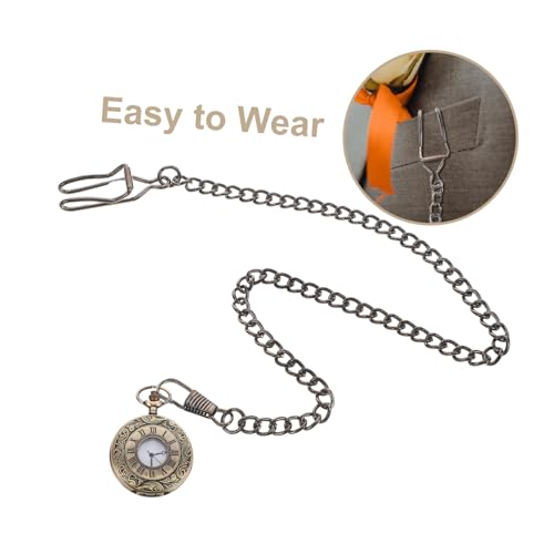 LRXIYODE Vintage Taschenuhrkette aus Robustem Legierungsmetall Klassische Retro uhrenkette mit Elegantem Anhänger Langlebige Kette für Herren Stilvolles Accessoire für Anzug und Weste von LRXIYODE
