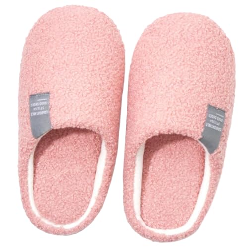 LRXIYODE Warme Damen Hausschuhe aus Weichem Plüsch Rutschfeste Leichte Indoor Pantoffeln für Herbst und Winter Weiche Baumwollsohle Gemütlich und Strapazierfähig für Zuhause und Büro von LRXIYODE