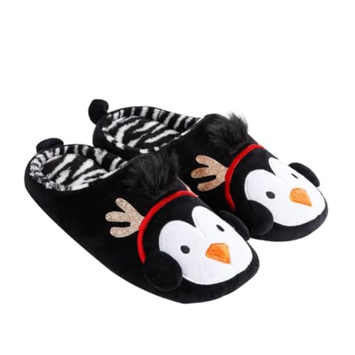LRXIYODE Warme Hausschuhe Pinguin Design Rutschfeste Winter Slipper für Drinnen Jungen Mädchen Bequeme Kuschelige Pantoffeln als für Kalte Tage von LRXIYODE