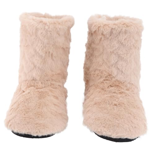 LRXIYODE Warme Rutschfeste Hausschuhe für Herbst und Winter Dicke Atmungsaktive Indoor fußbodenschuhe in Camel Strapazierfähige Einfache An Ausziehmöglichkeit für Küche Wohnzimmer von LRXIYODE