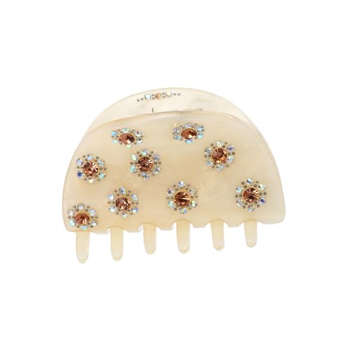 LRXIYODE Wasserdichter Strass Haarclip Halbmond Haarklammer Damen Elegant für Alltag Party und Bad Geeignet Modischer Haarschmuck für Pferdeschwanz und Festes Haar von LRXIYODE