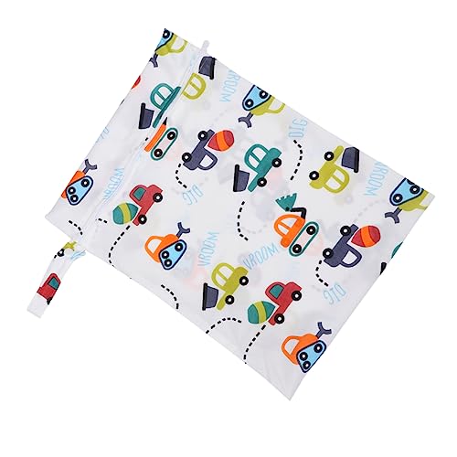 LRXIYODE Wasserdichter Windeltasche Wiederverwendbare Tragbare Wickeltasche für Unterwegs mit Reißverschluss und Auto Muster für Windeln und von LRXIYODE