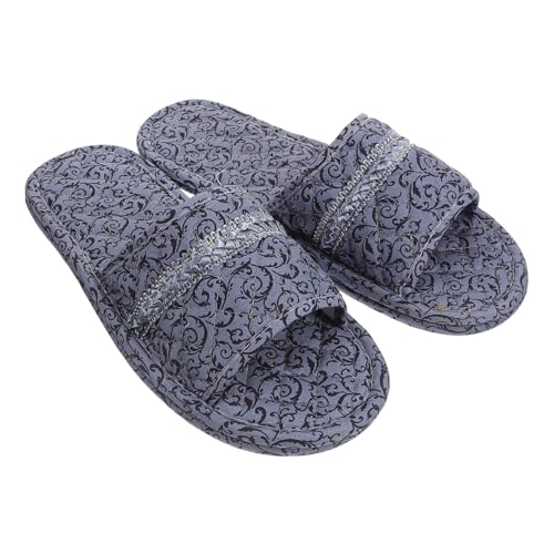 LRXIYODE Weiche Atmungsaktive Hausschuhe Herren Offene Zehen Leicht Waschbar Rutschfest Komfortable Gästepantoffeln für Innen und Außen für Hotel Reise und Alltag von LRXIYODE