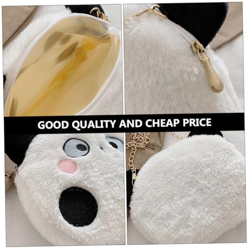 LRXIYODE Weiche Cartoon Panda Umhängetasche Mädchen Schultertasche Plüsch Kuschelig Leicht Für Alltag Reise Party von LRXIYODE