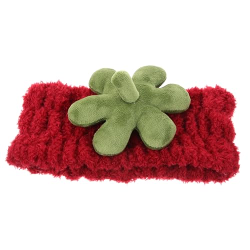 LRXIYODE Weiches Fleece Haarband Stirnband für Damen zum Waschen und Make-up Breites Elastisches Wasserabweisendes Stirnband für Gesichtspflege und Duschen Niedliches Erdbeer-design von LRXIYODE