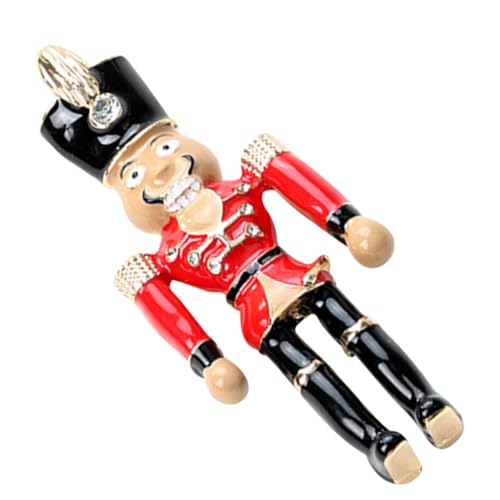 LRXIYODE Weihnachtliche Nutcracker Brosche aus Hochwertigem Material Feine Verarbeitung Einzigartiges Design Vielseitig als Anstecknadel für Schal Mantel Tasche Stilvolles für Familie und von LRXIYODE