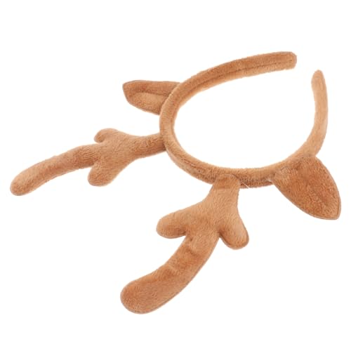 LRXIYODE Weihnachtlicher Rentier Geweih Haarreif Leichtes Tragbares Stirnband für Weihnachtsfeier Geburtstagsfeier Cosplay und Festliche Anlässe von LRXIYODE