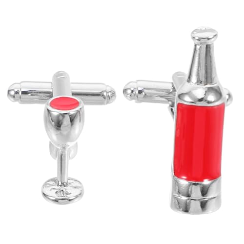 LRXIYODE Weinflasche Manschettenknöpfe aus Hochwertiger Legierung Schicke Langlebige Hemdarmknöpfe für Herren und Damen Edles Design als für Festliche Anlässe und Business Outfits von LRXIYODE