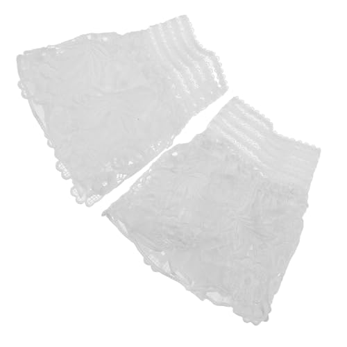 LRXIYODE Weiße Spitzen-falsche Ärmel Manschetten Damen Vielseitige Abnehmbare Rüschen-einsätze Für Pullover Jacken Sweatshirts Bequemer Sitz Modisches Accessoire von LRXIYODE