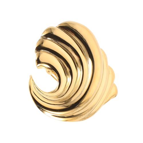 LRXIYODE Wellenbrosche Goldener Ansteckpin für Damen Mantel Jacke Schal Kleine Lapel Brosche Vielseitig Elegant als von LRXIYODE