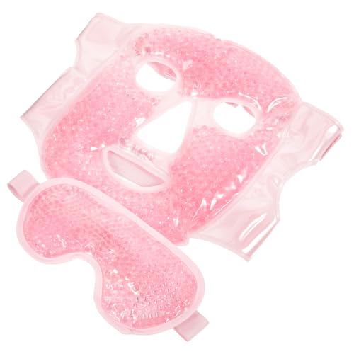 LRXIYODE Wiederverwendbare Gel augenmaske für Frauen Kühlende und Wärmende Therapie Pvc material gegen Müdigkeit Dunkle Ringe Schwellungen und Falten Leicht und Tragbar für Zuhause und von LRXIYODE