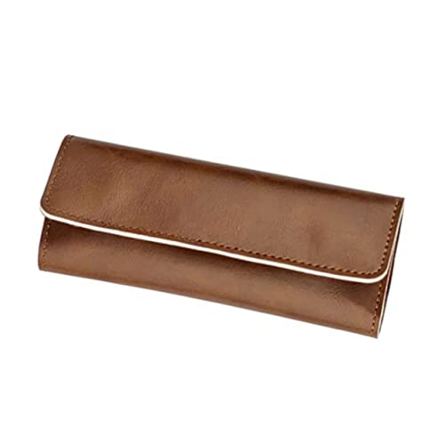 LRXIYODE Wimpern Pinzette PU Aufbewahrungstasche Braun Langlebige Eyelash Tweezers Organizer Hülle für Wimpernverlängerung und Graft Tool Leicht Tragbar Strapazierfähig Einfach zu Öffnen von LRXIYODE