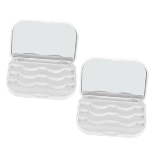 LRXIYODE 2stücke Wimpernbox Aus Wiederverwendbar Bruchfest Leicht Zur Aufbewahrung Von Falschen Wimpern Schützt Vor Kratzern Passend Für Frauen Und Mädchen Einfach Zu Öffnen Schließen von LRXIYODE