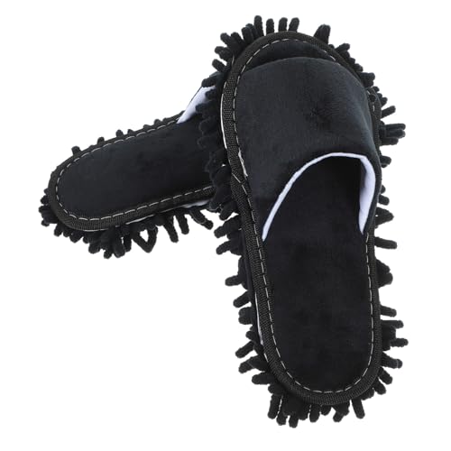 LRXIYODE Winterliche Chenille-mopp-hausschuhe mit Zehenöffnung Rutschfest Wiederverwendbar für Damen und Herren Bequeme Hauspantoffeln Vielseitig Einsetzbar für Bodenreinigung und von LRXIYODE