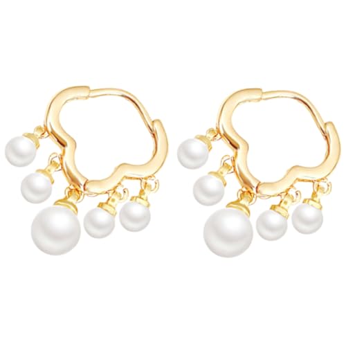LRXIYODE Wolkenform Perlen Ohrringe Damen Ohrstecker Elegant Hängend Für Hochzeit Geburtstag Alltag von LRXIYODE