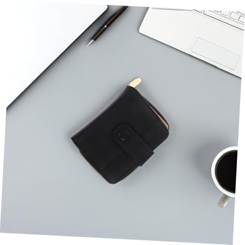 LRXIYODE Zipper Kartenetui mit RFID Schutz Modisches Litchi Grain Design Großer Bifold Geldbeutel mit Fächer für Kreditkarten Ausweise und Münzen Praktische Reise Alltagstasche Schwarz von LRXIYODE