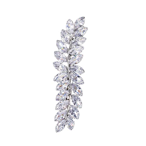LRXIYODE Zircon Haarklammer Silberfarbener Haarschmuck für Frauen Modischer Haarspangen Haarschmuck Haarclips für Einfache Frisuren und Party Geeignet von LRXIYODE