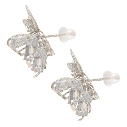 LRXIYODE Zirkonia Schmetterling Ohrstecker Damen Stilvolle Statement Ohrringe mit Filigranem Design Langlebigem Material Modischem Look für Alltag und Besondere Anlässe von LRXIYODE