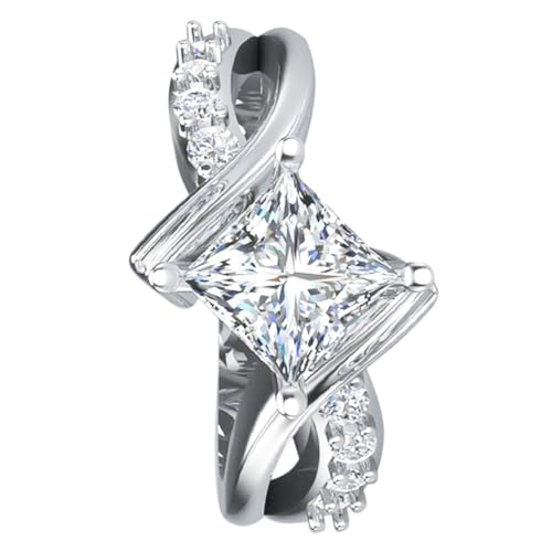 LRXIYODE Unisex Eleganter Fingerring Weiß Größe 8 Schmuck Bequeme Fingerdekoration für Frauen für Besondere Anlässe und Alltag von LRXIYODE