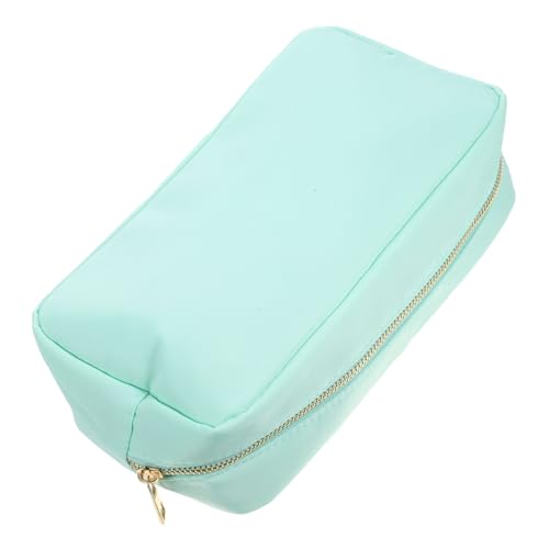 LRXIYODE wasserdichte Nylon Kosmetiktasche Damen Reise Make Up Tasche Groß Fassungsvermögen Praktischer Schminkbeutel für Alltag Freizeit und Outdoor in Hellgrün von LRXIYODE