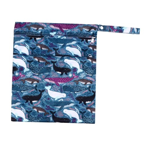 LRXIYODE wasserdichte Wickeltasche mit Doppelreißverschluss Wiederverwendbare Wet Dry Bag aus TPU Bedruckte Windeltasche mit Separaten Fächern für Nasse und Trockene Sachen für von LRXIYODE