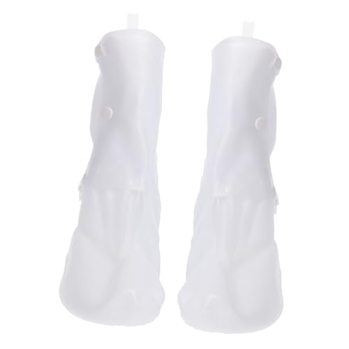 LRXIYODE wasserdichte rutschfeste Überschuhe aus Strapazierfähigem Silikon Wasserabweisende Schuhschutzhüllen für Damen und Herren Outdoor Camping Reisen Transparente Schuhüberzüge von LRXIYODE