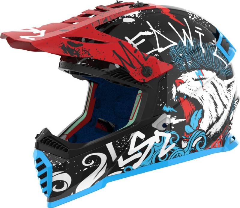 LS2 Motorradhandschuhe MX437 Fast Evo II Mini Starmaw Kinder Motocross Helm von LS2