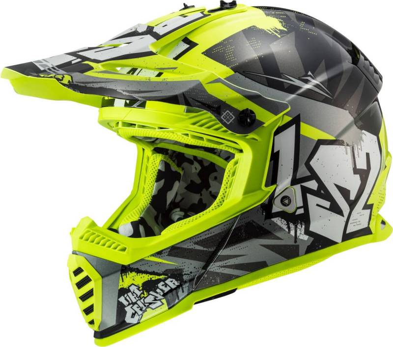 LS2 Motorradhandschuhe MX437 Fast Evo II Mini Crusher Kinder Motocross Helm Notfallsystem-Polsterung (EQRS) LS2 Motorradhandschuhe MX437 Fast Evo II Mini Crusher Kinder Motocross Helm Notfallsystem-Polsterung (EQRS) von LS2