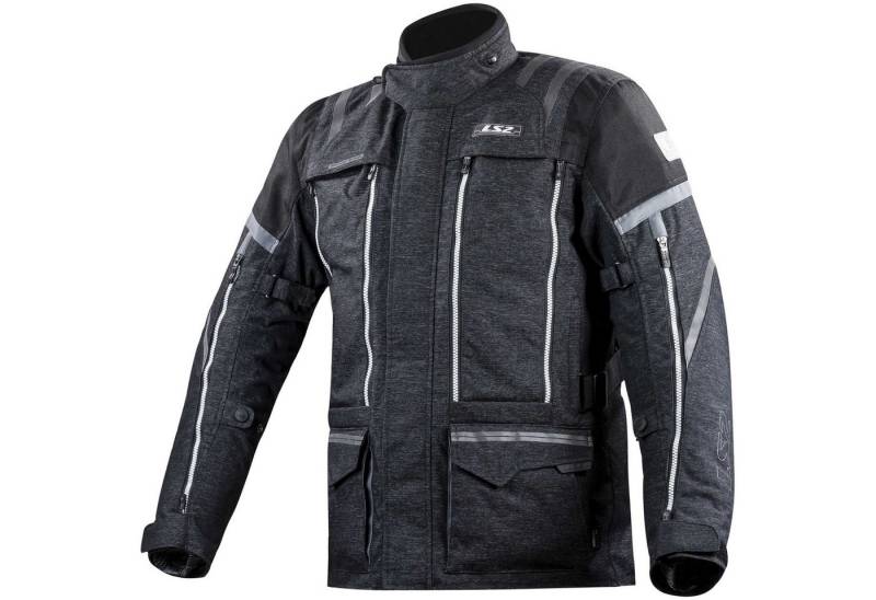 LS2 Motorradjacke LS2 Jacke Herren Nevada Schwarz-Dunkelgrau 4XL von LS2