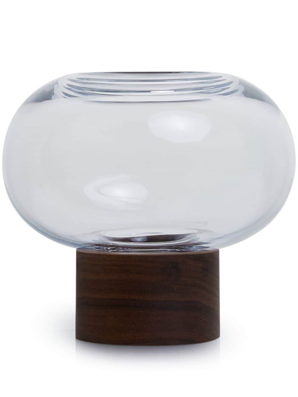 LSA International Kleine Oblate Vase - Braun von LSA International