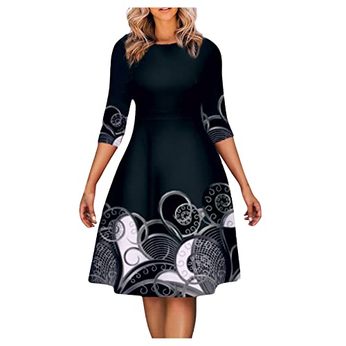 Damen Rockabilly Kleider Fashion Kleider Damen Kleid Elegant Edle Kleider Bolero Damen Tennis Kleid 2 In 1 Kleid Damen Kleider Damen Festlich Knielang Blau Damen Kleid Elegant Langarm Strandkleid von LSAltd