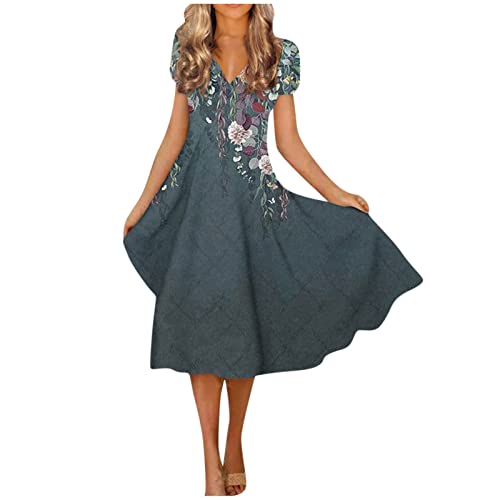 Damen Sommerkleid Damen Kleider Elegant Hochzeit Outfit Damen Hochzeitsgast Wickel StrandKleider Schulterfrei Damen Lange Kleider Alltag Orange Kleid Damen Knielang 50 Er Jahre Kleid Damen Vintage von LSAltd