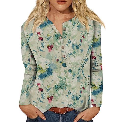 Damen Tops Sommer Sexy Bluse Weiß Damen Central CEE Sweatshirt Damen Ohne Kapuze Damenoberteile Lässig Oberteile Herbstoberteile Kurzarmoberteile Für Damen Tshirt Damen Oversize,Mint Green,L von LSAltd