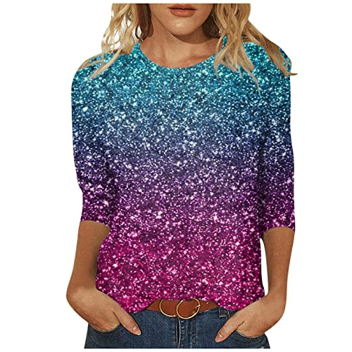 Damen Tshirt T Shirt Schwarz Damen Langarm Lockeres Sommerkleid Damen Blaue Tunika Dorfkind Damen Shirt 3/4 Arm Ausgefallene T-Shirts Für Frauen Mesh Top Damen Tennis Leinenhemd Damen Sommer von LSAltd