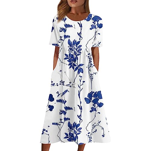 Desigual Damen Sommerkleid Elegant - Frühlingskleid, Abendkleid Lang, Elegante Kleider (6-Purple, M) von LSAltd