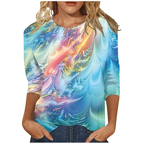 LSAltd Damen Shirt Violett Kariert Langarm T-Shirts Selbst Bedrucken Damen Sommer Shirt XXL von LSAltd