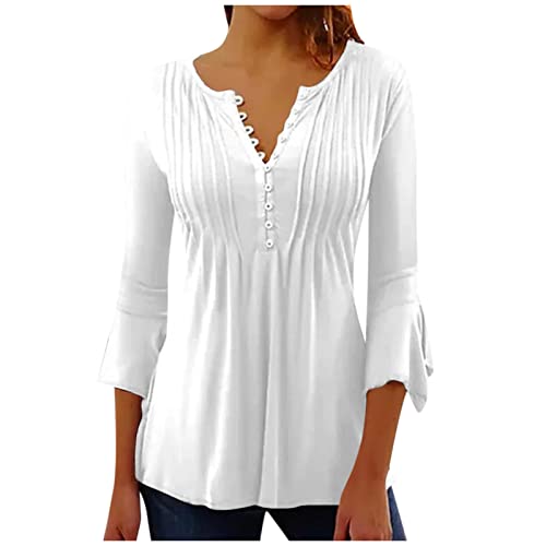 Generic Damen Weiss Shirt Bluse Mit Gummizug Am Bund Sternen Oberteil Damen Damenmode Kleider Shirts Damen Lang Damen Kleider Sommer Sexy Baumwoll T-Shirt Damen Pullover Mädchen Zip Jacke Damen Gym von LSAltd