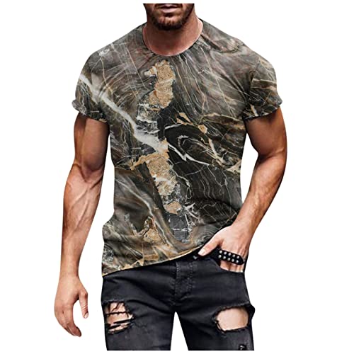 Herren Poloshirt Mit Knopfleiste - Stylisch Modern Printed Fitness T-Shirt - Freizeit Oberteile Kalkbrenner Hemd Weiß Kariert von LSAltd