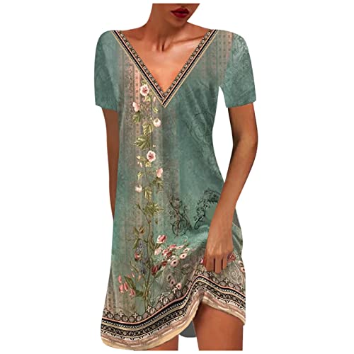 LSAltd Damen Rockabilly Kleider Cutout Dress Chiffon Tunika Kleid Partykleid Wednesday Kleid Erwachsene Schwarze Damen Kleider Kurz Moderne Hell Grünes Kleid von LSAltd