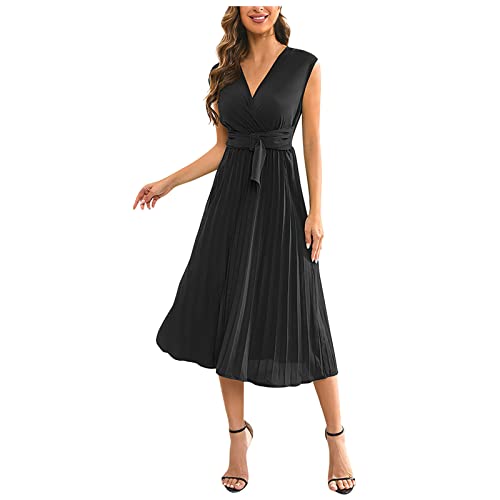 LSAltd Damen Sommerkleid Business Kleid Damen Sommerkleider Strandkleid Boho Kleider Lang Schwangerschaft Midi Kleid Bohemian Kleid Damen Kleider Damen Festlich Hochzeit Langarm Weihnachtskleider von LSAltd