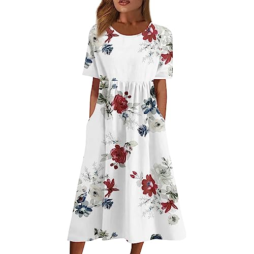 LSAltd Kleider Damen Brautjungfernkleid Lang Bodycon Ärmellos Kurzes Mode Midikleid Frühlingskleid Boho Sommerkleid Paillettenkleid Ballkleid Strandkleid Damen（5-Red,M） von LSAltd